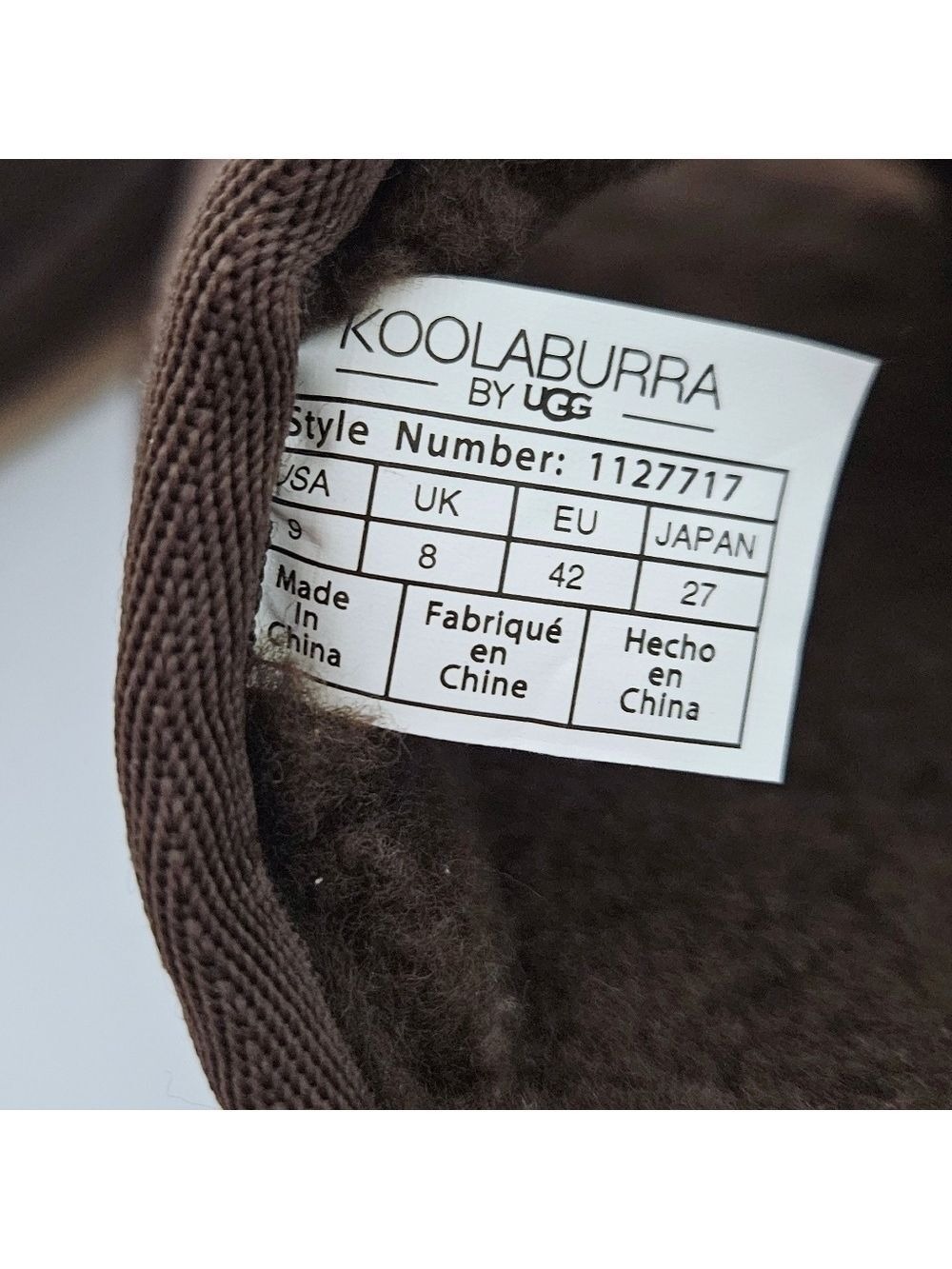 NWOT Koolaburra By Ugg Dawsen Men's Brown Leather Slippers Sz 9 - Picture 7 of 7